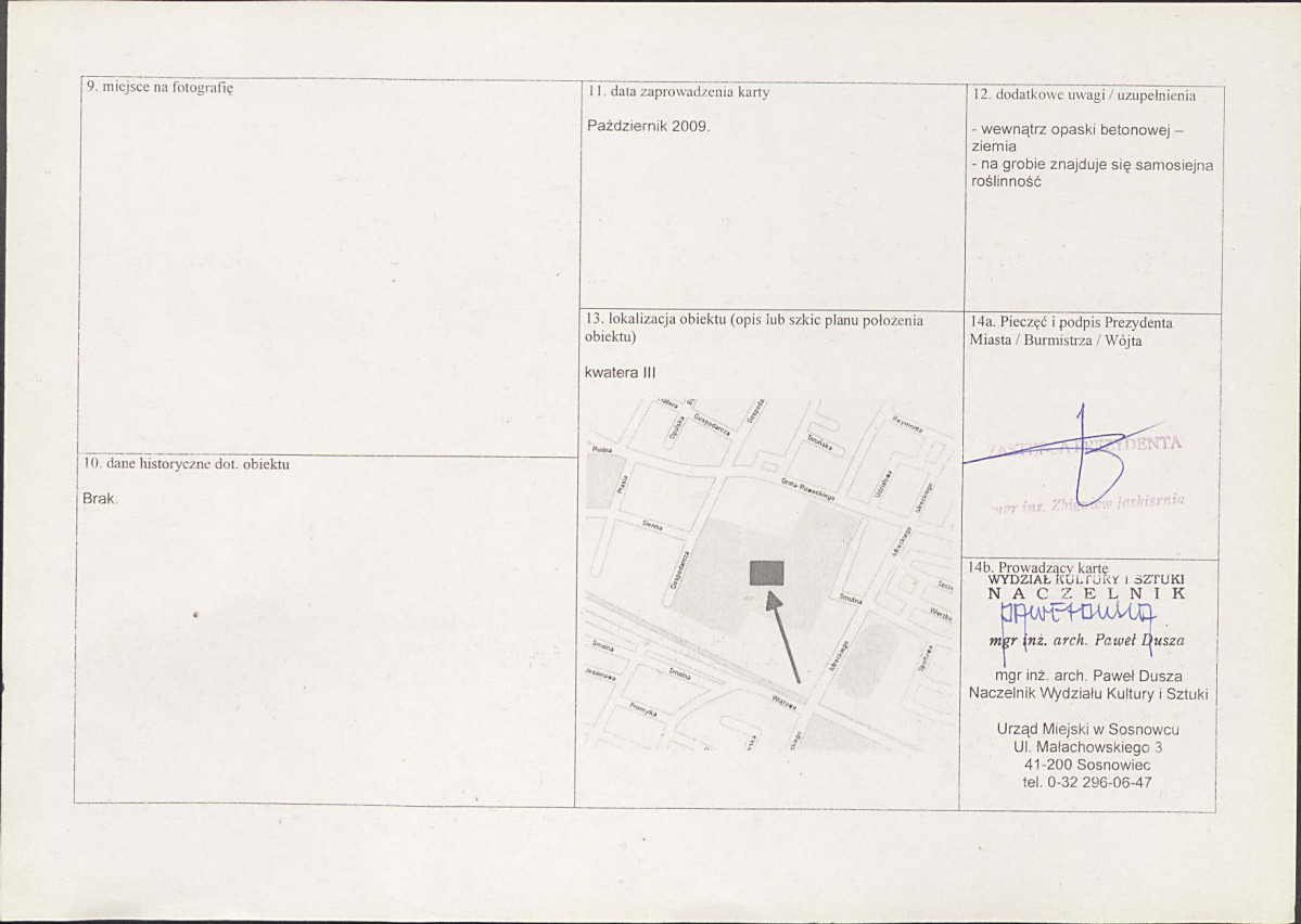 karta ewidencyjna, skan nr 2