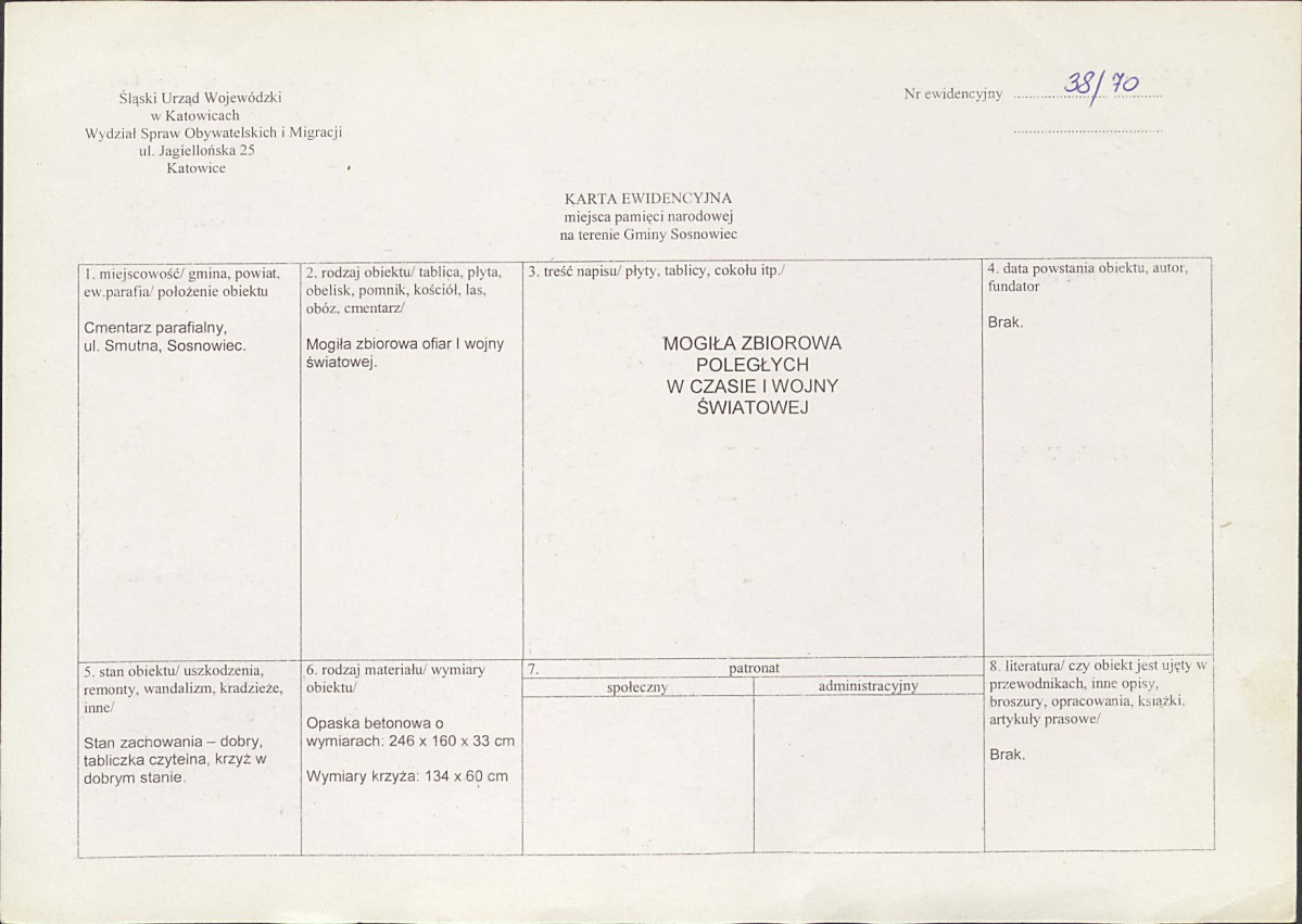 karta ewidencyjna, skan nr 1