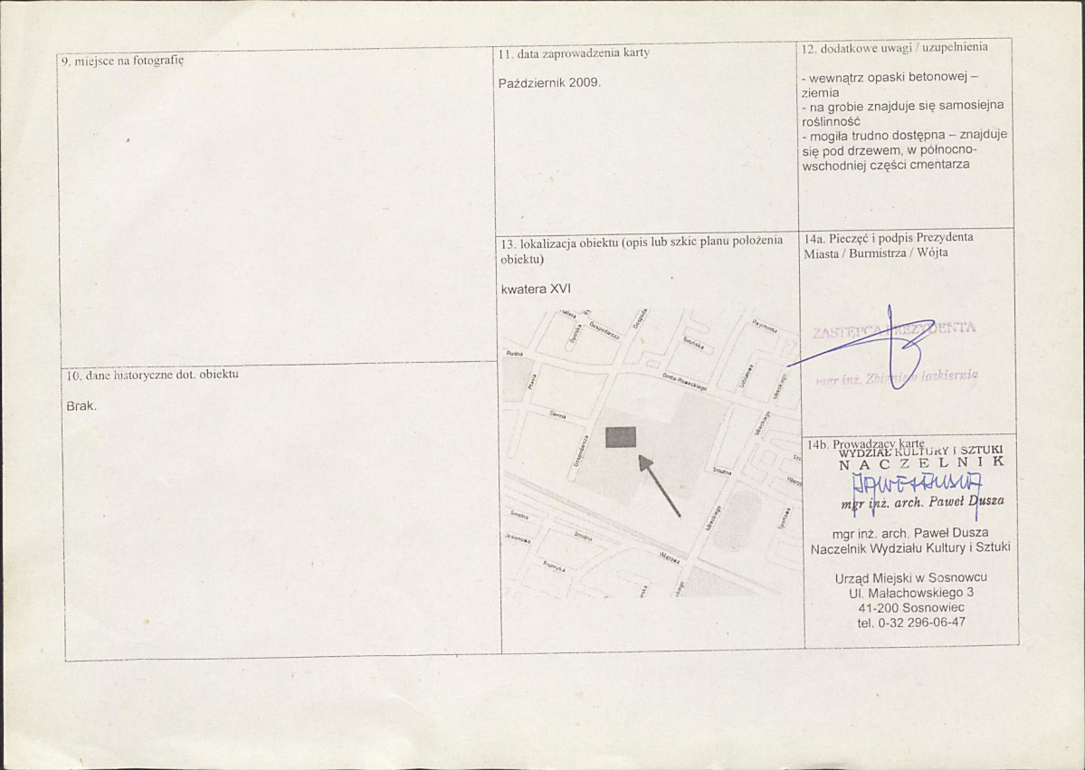 karta ewidencyjna, skan nr 2