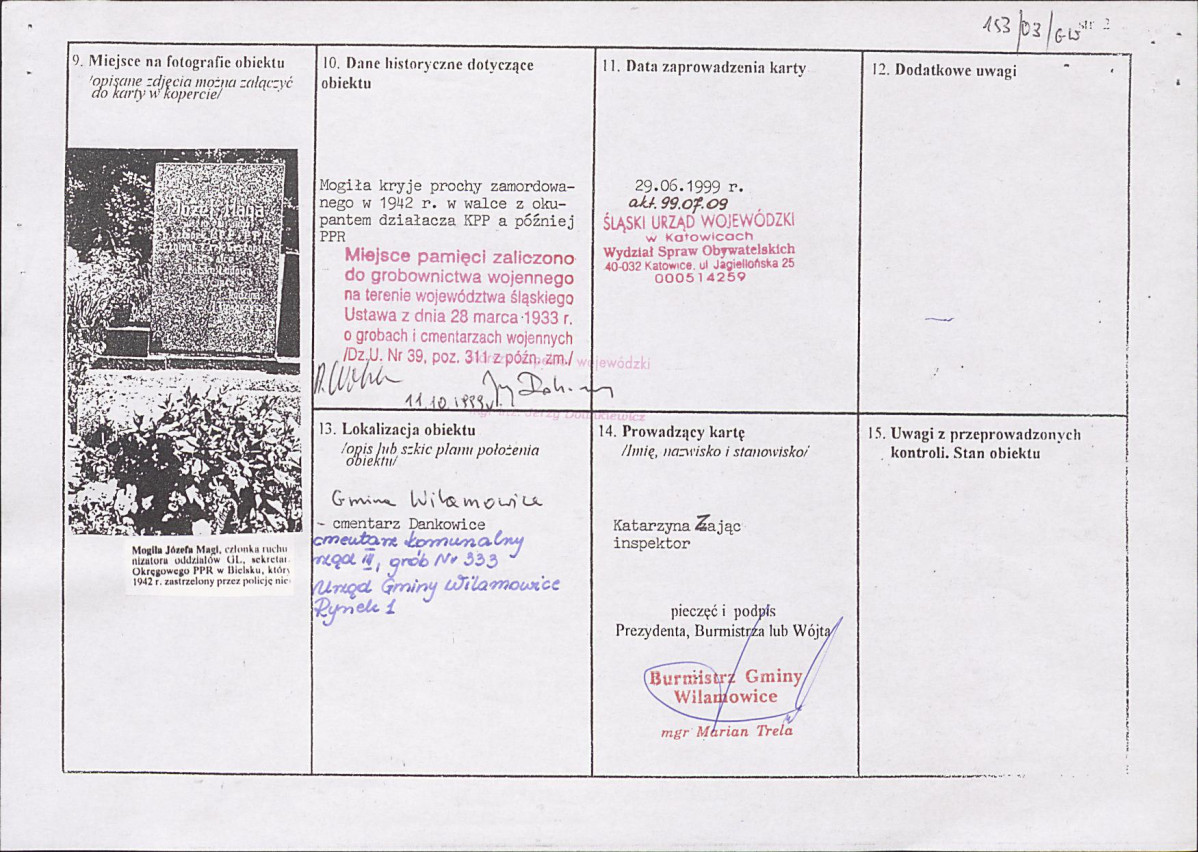 karta ewidencyjna, skan nr 2