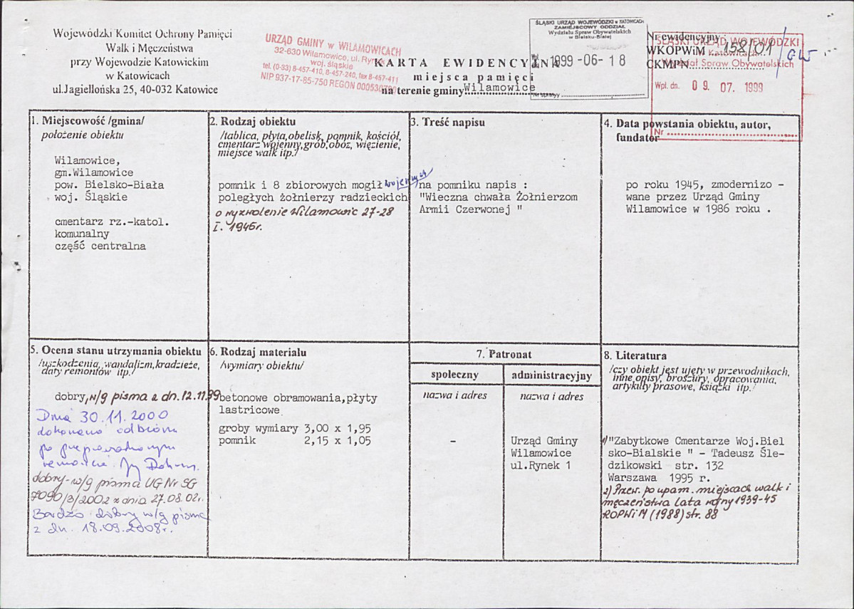 karta ewidencyjna, skan nr 1