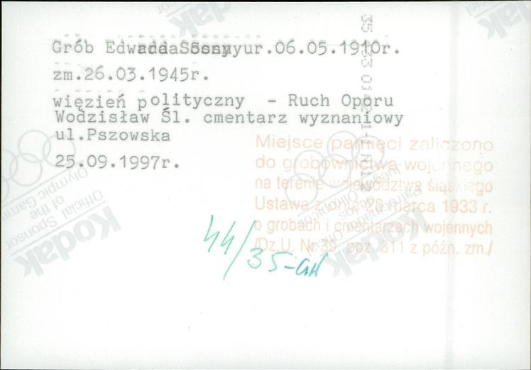 karta ewidencyjna, skan nr 8