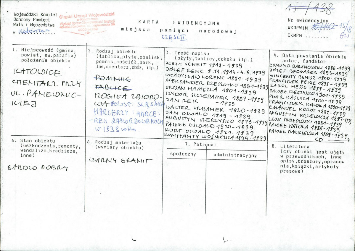 karta ewidencyjna, skan nr 1