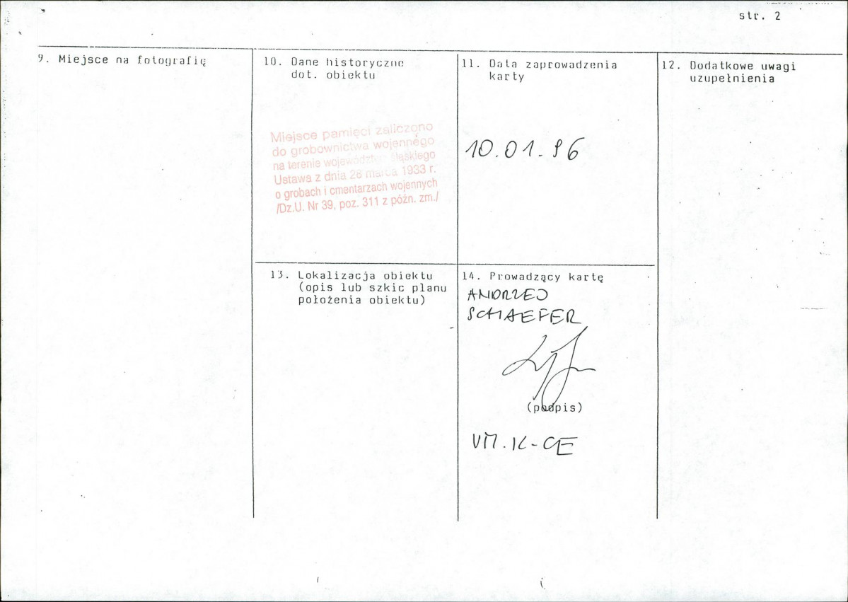 karta ewidencyjna, skan nr 2