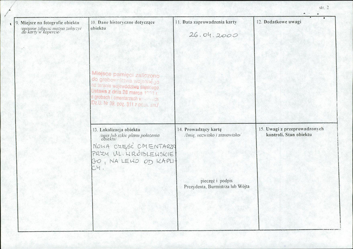 karta ewidencyjna, skan nr 2