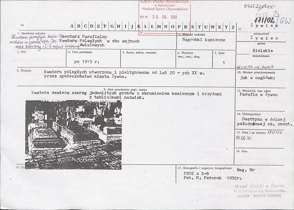 karta ewidencyjna, skan nr 1