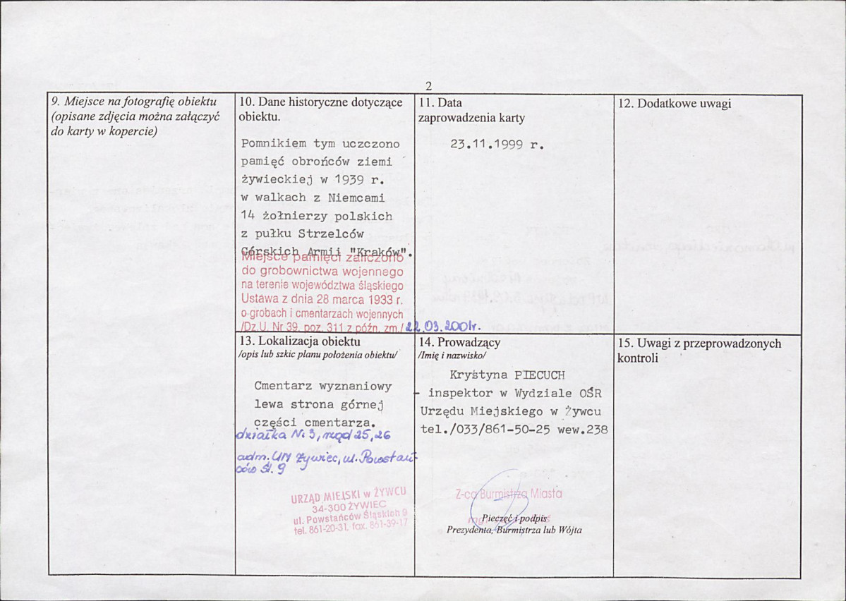 karta ewidencyjna, skan nr 2