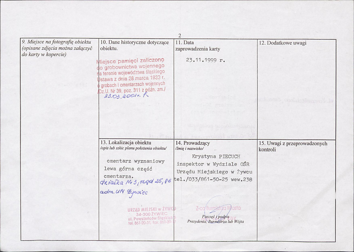 karta ewidencyjna, skan nr 2
