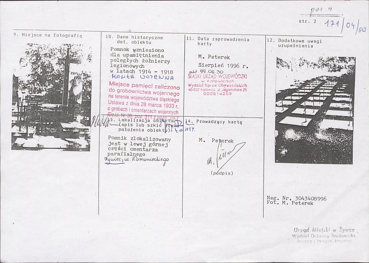 karta ewidencyjna, skan nr 2