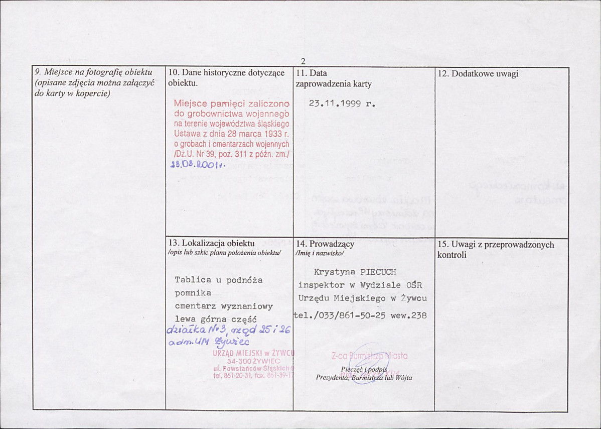 karta ewidencyjna, skan nr 2