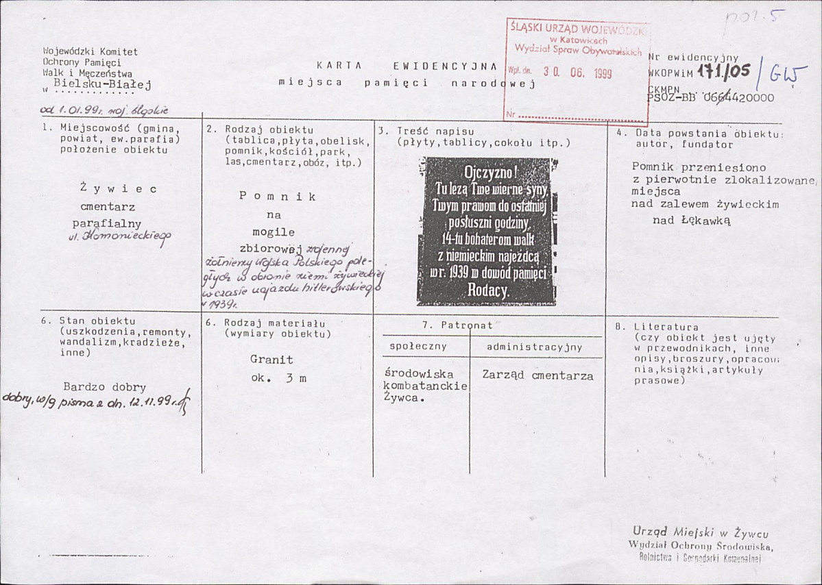 karta ewidencyjna, skan nr 1