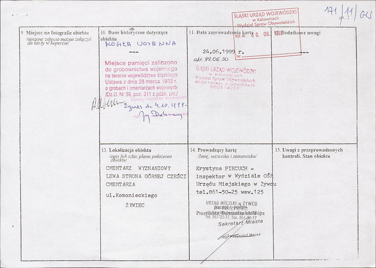 karta ewidencyjna, skan nr 2