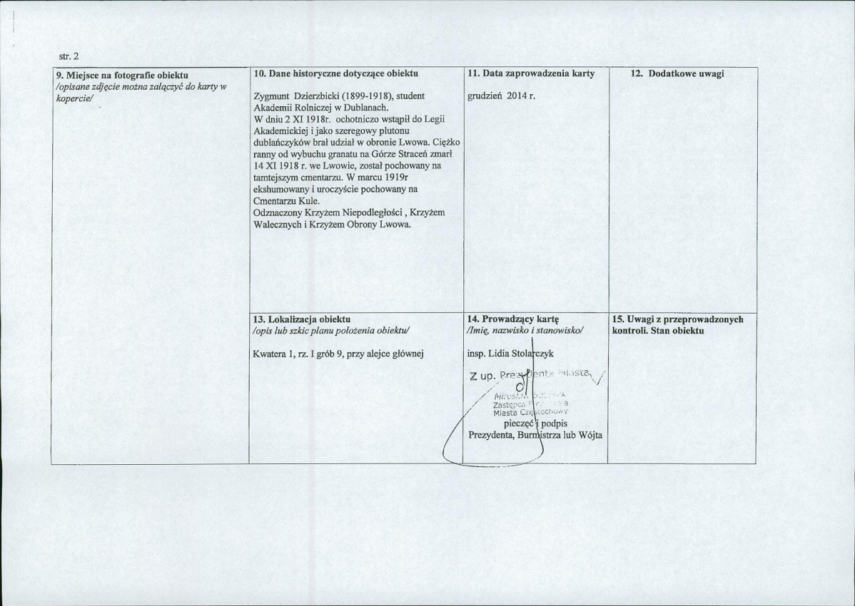 karta ewidencyjna, skan nr 6