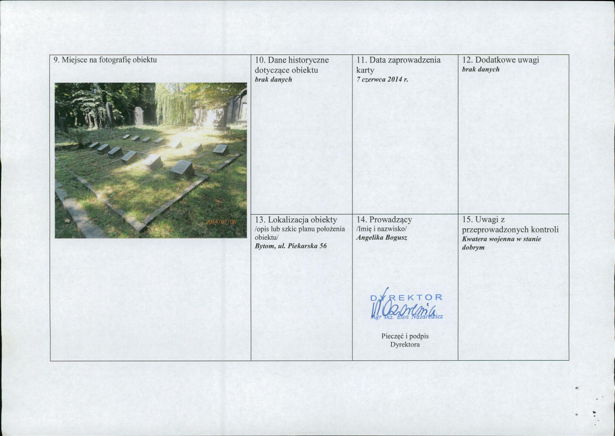 karta ewidencyjna, skan nr 2