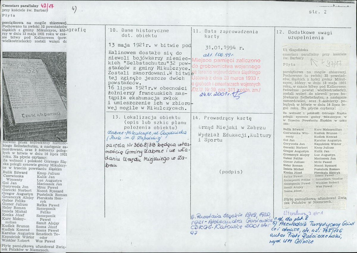 karta ewidencyjna, skan nr 2