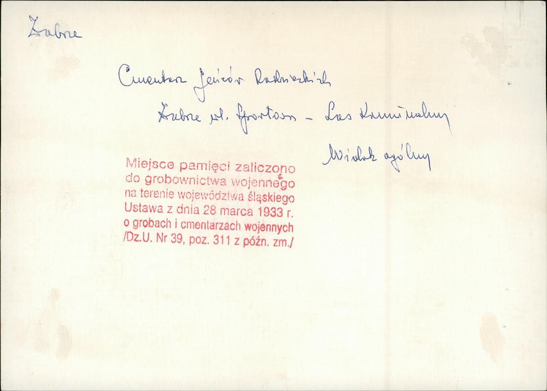 karta ewidencyjna, skan nr 19