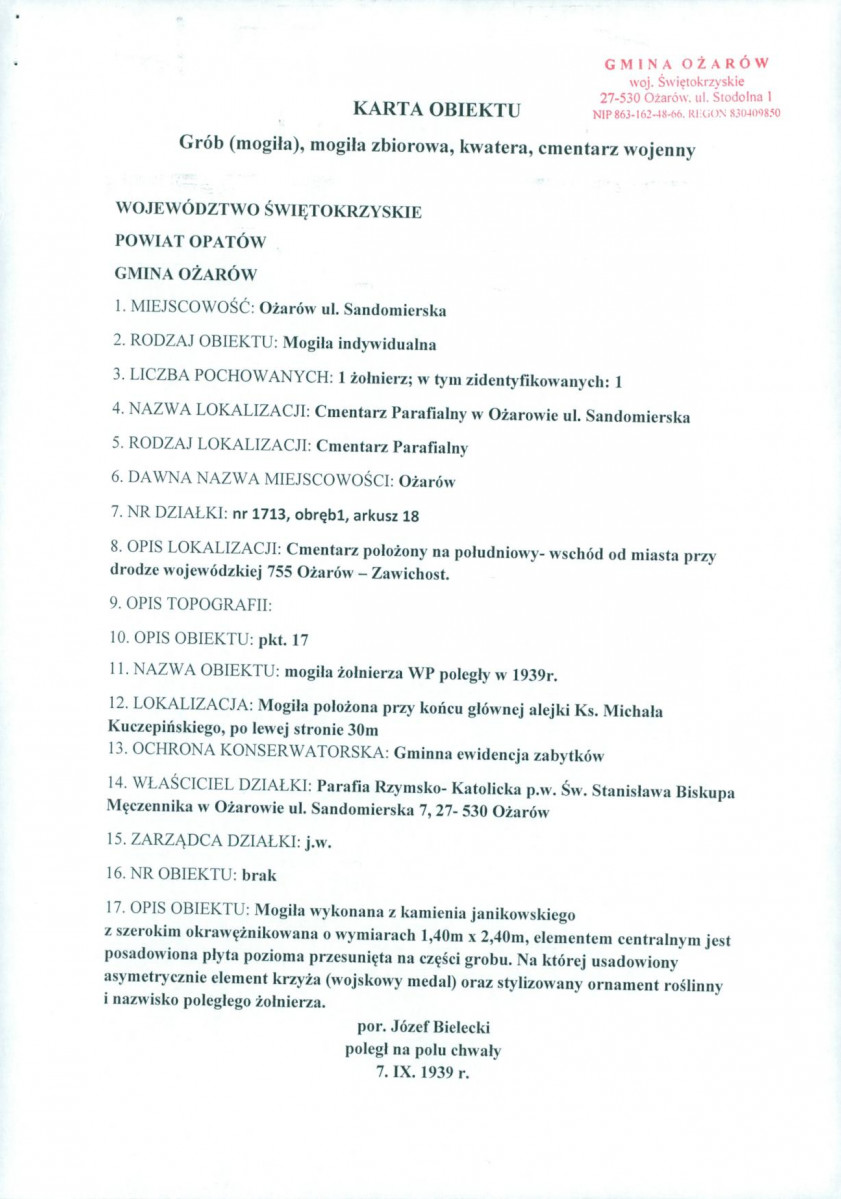 karta ewidencyjna, skan nr 1