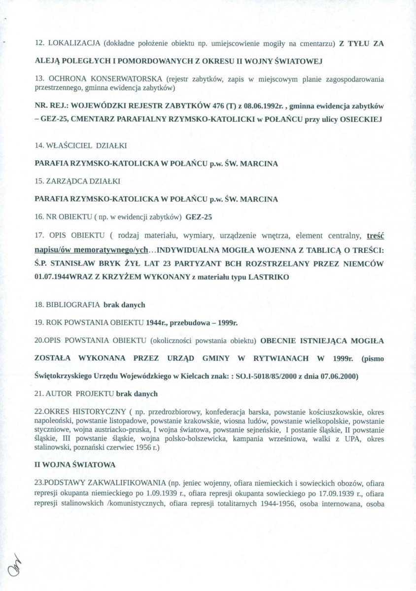 karta ewidencyjna, skan nr 2