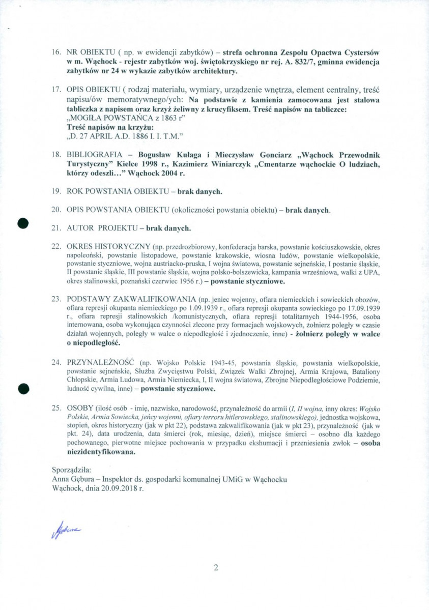 karta ewidencyjna, skan nr 2