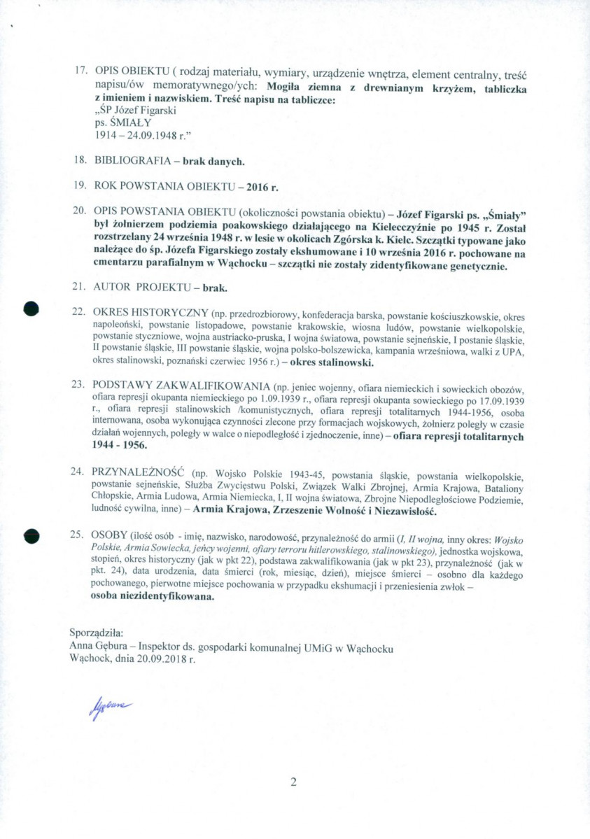 karta ewidencyjna, skan nr 2