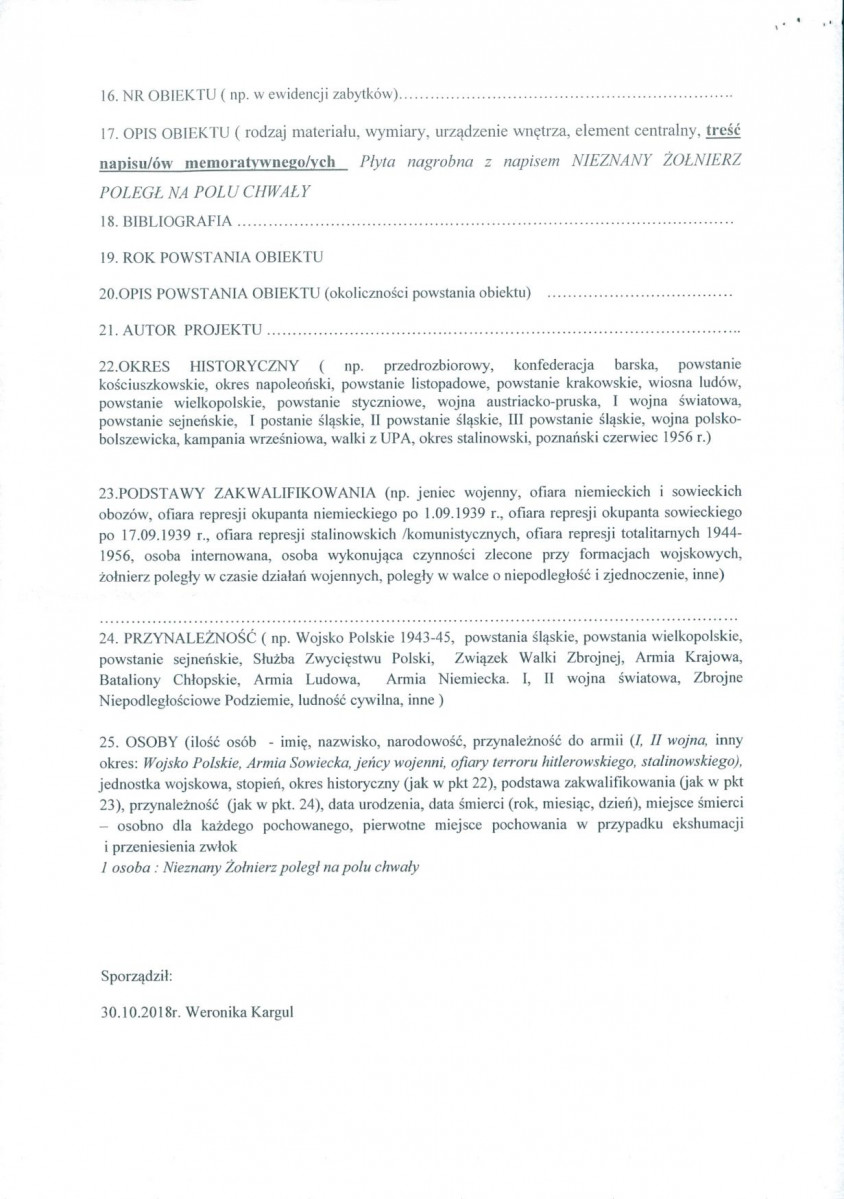karta ewidencyjna, skan nr 2