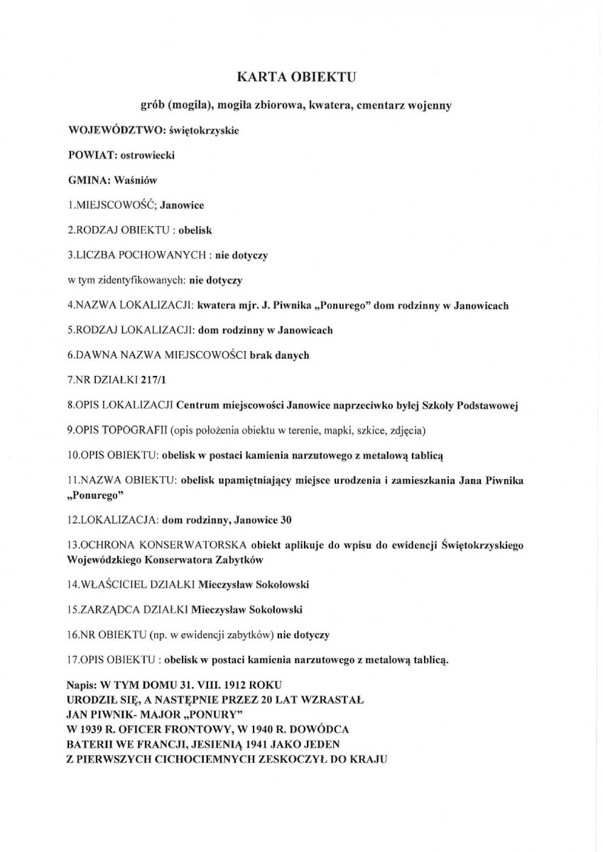 karta ewidencyjna, skan nr 1