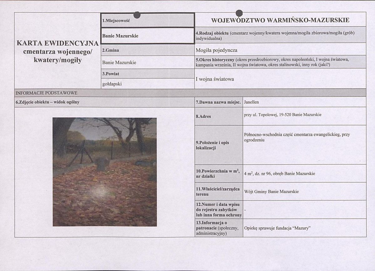 karta ewidencyjna, skan nr 1