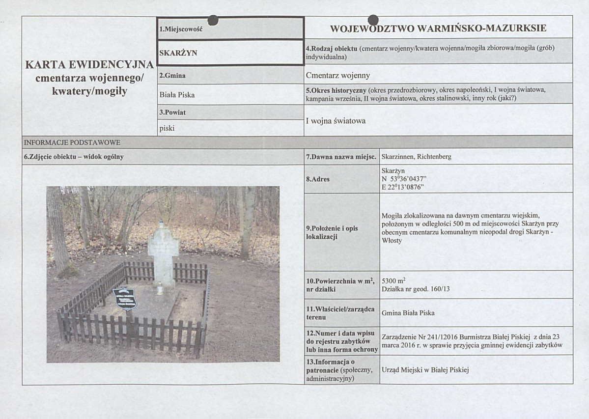 karta ewidencyjna, skan nr 1