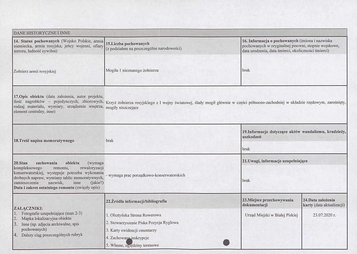 karta ewidencyjna, skan nr 2