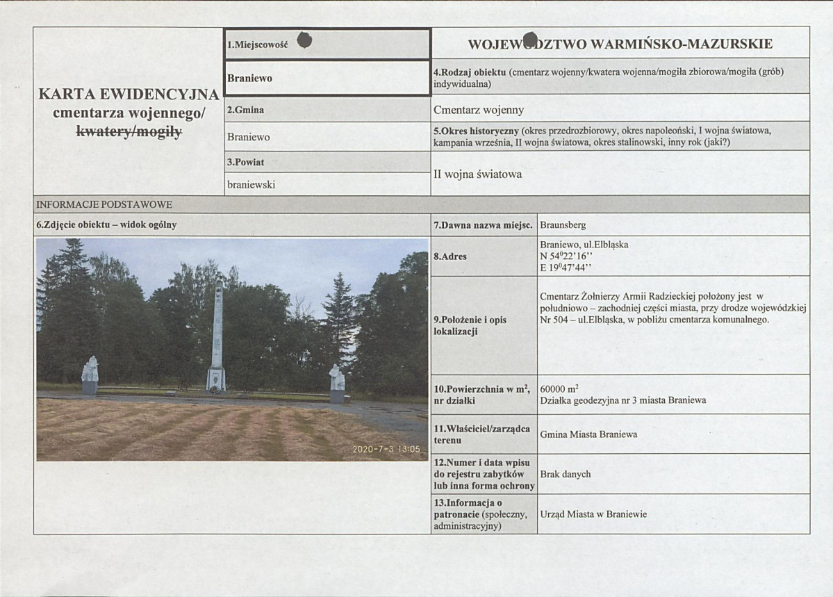 karta ewidencyjna, skan nr 1