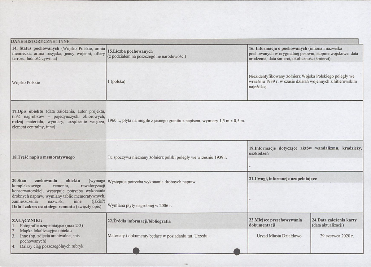 karta ewidencyjna, skan nr 2