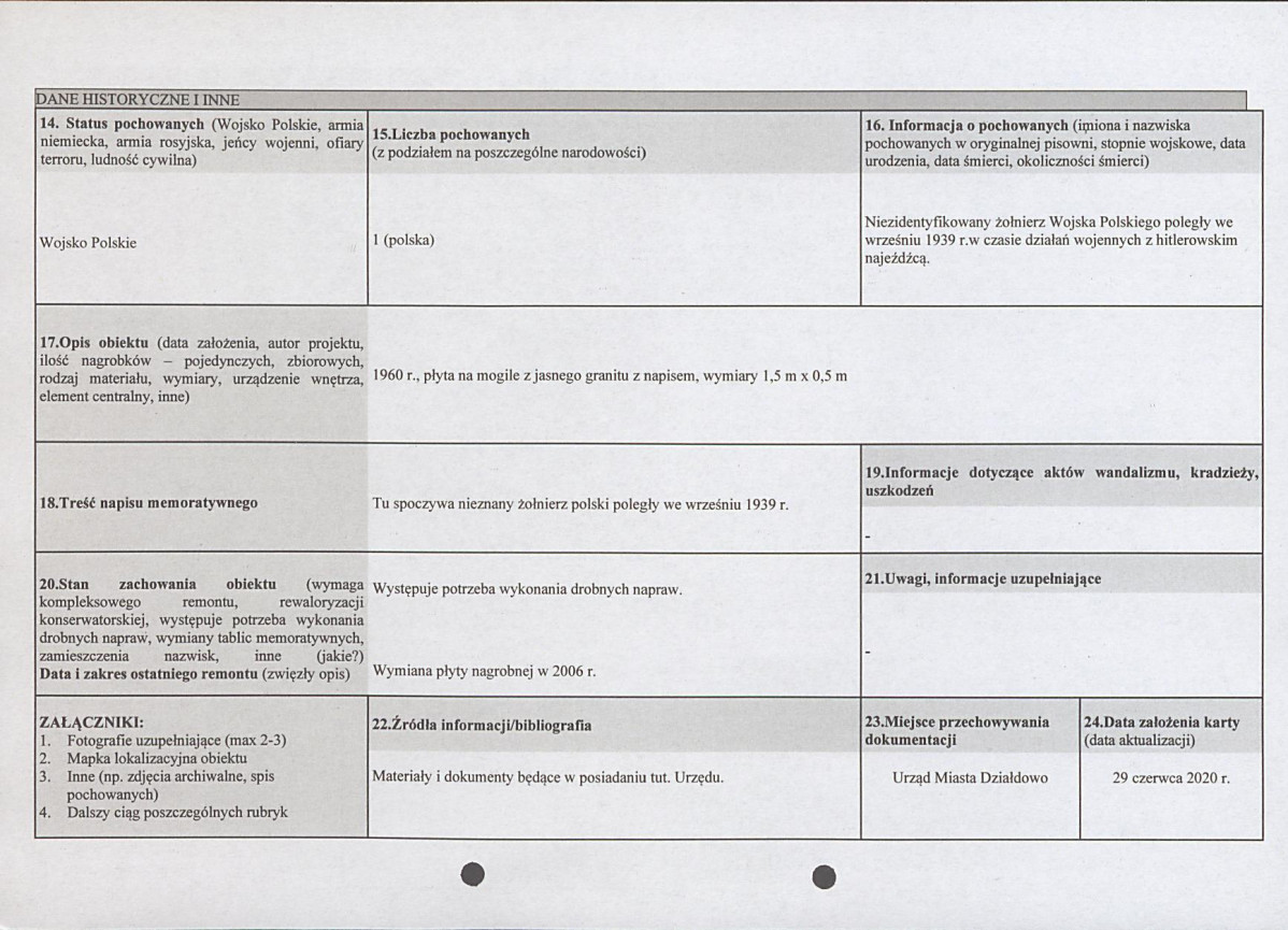karta ewidencyjna, skan nr 2
