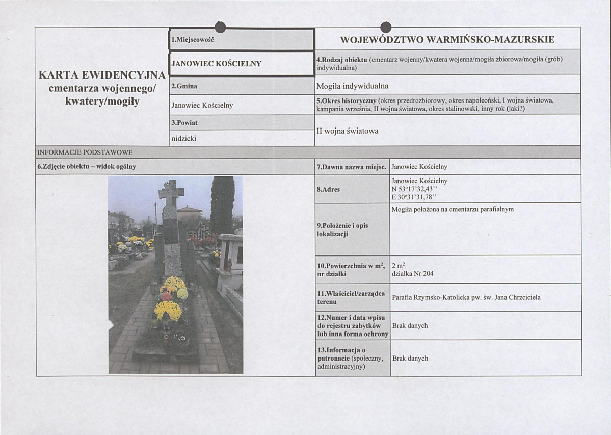 karta ewidencyjna, skan nr 1