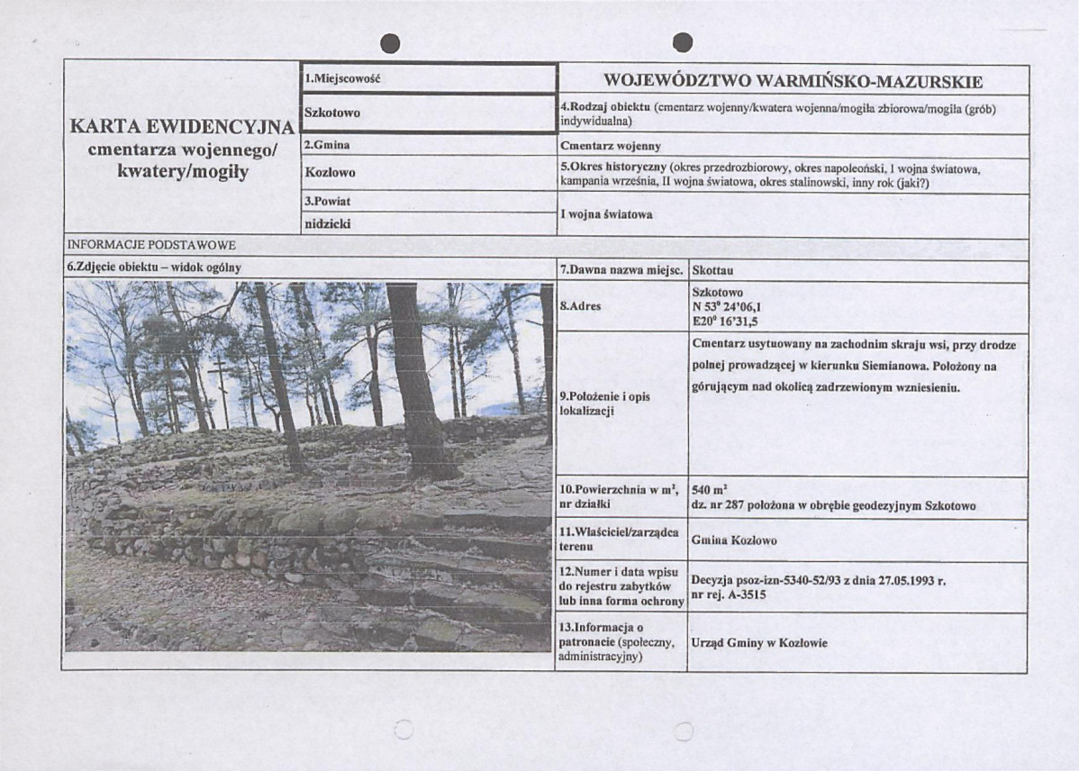 karta ewidencyjna, skan nr 1