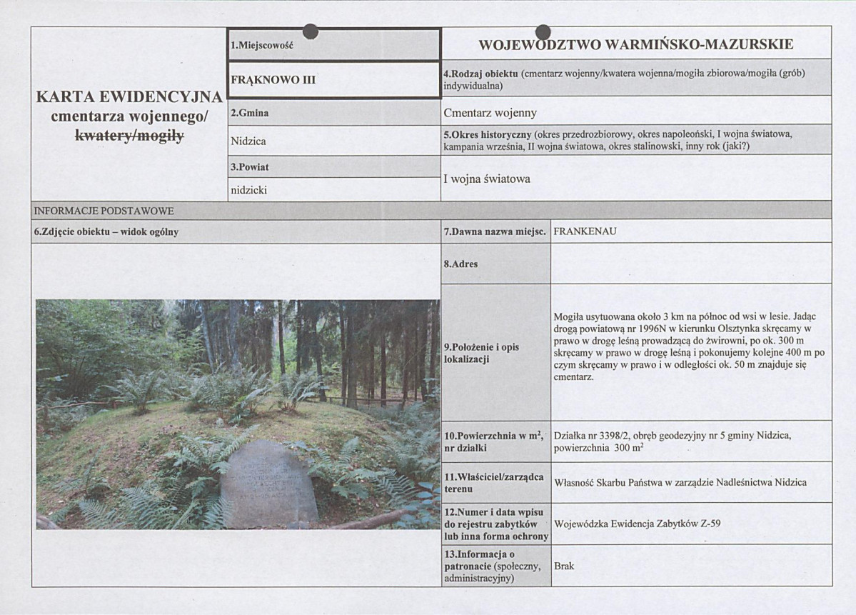 karta ewidencyjna, skan nr 1
