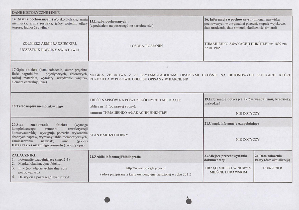 karta ewidencyjna, skan nr 2
