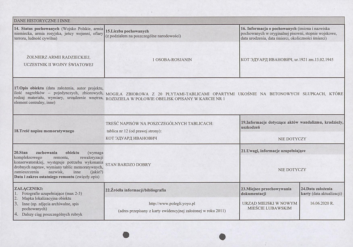 karta ewidencyjna, skan nr 2