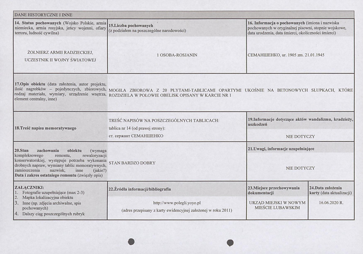 karta ewidencyjna, skan nr 2