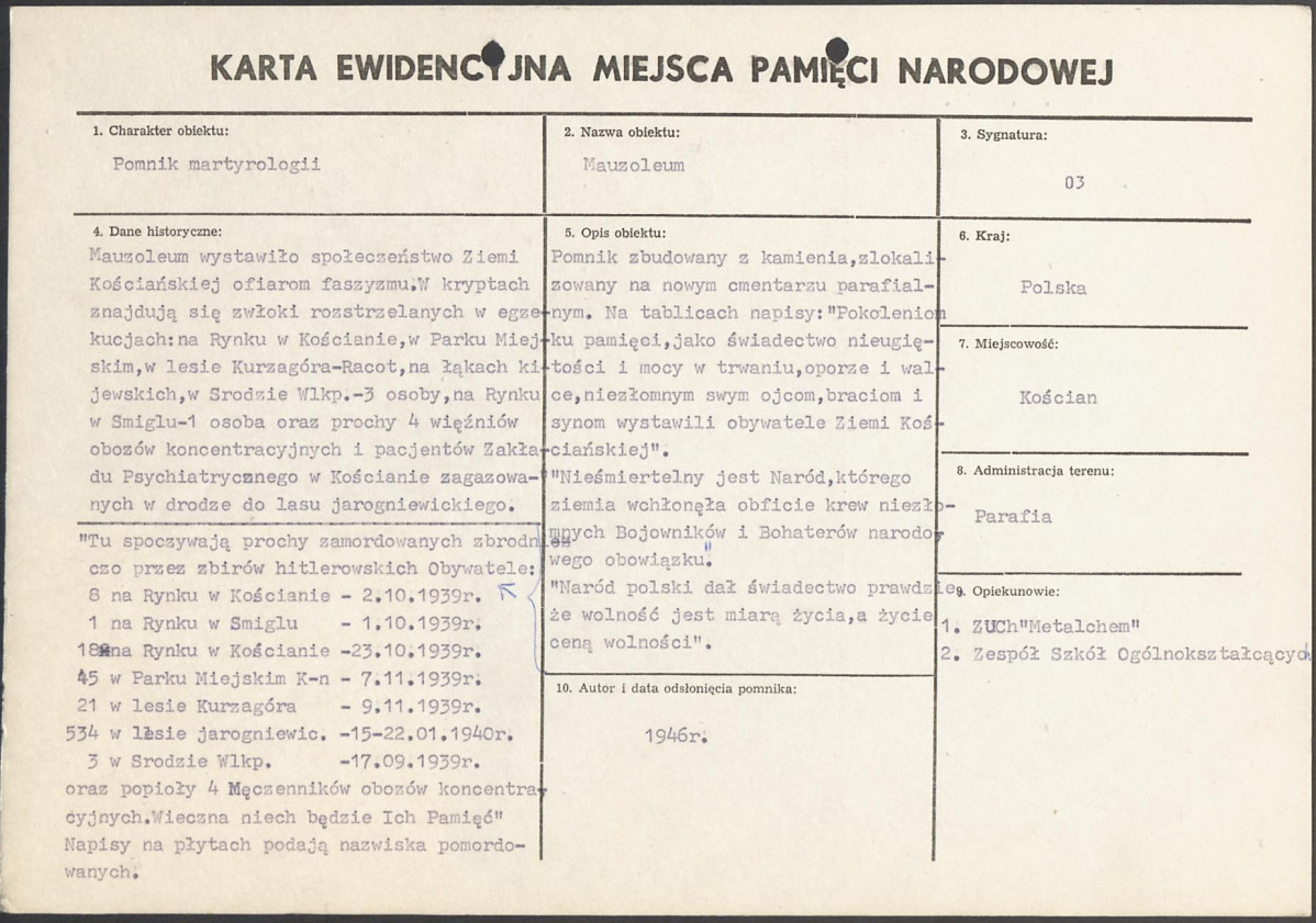 karta ewidencyjna, skan nr 1