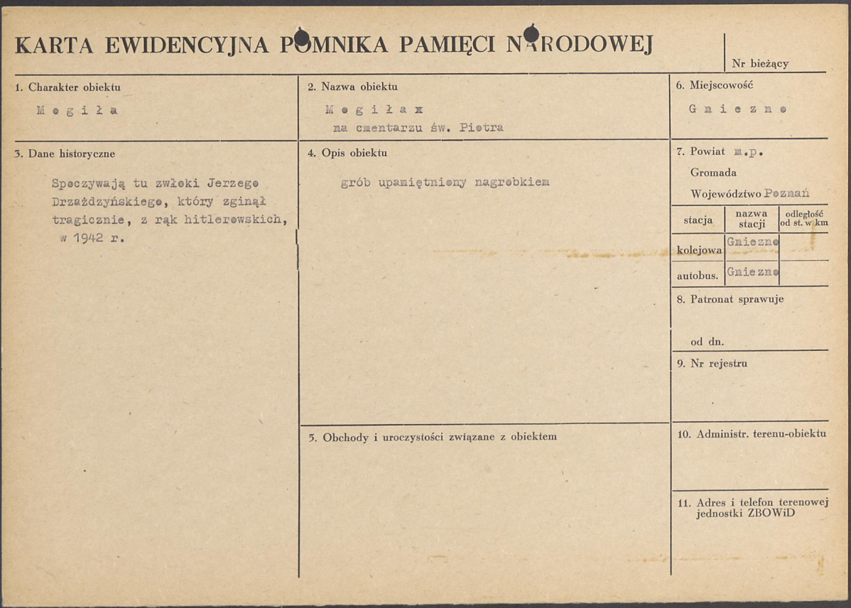 karta ewidencyjna, skan nr 1