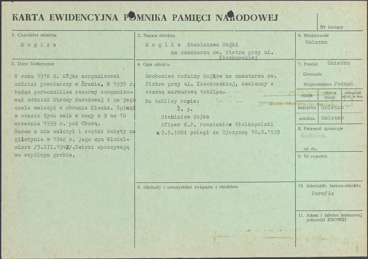 karta ewidencyjna, skan nr 1