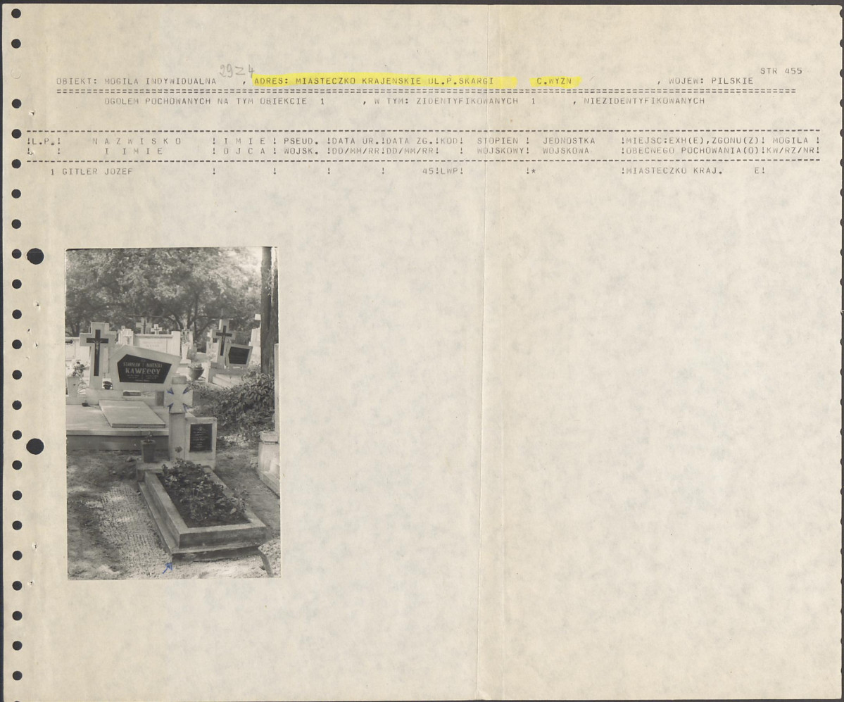 karta ewidencyjna, skan nr 3