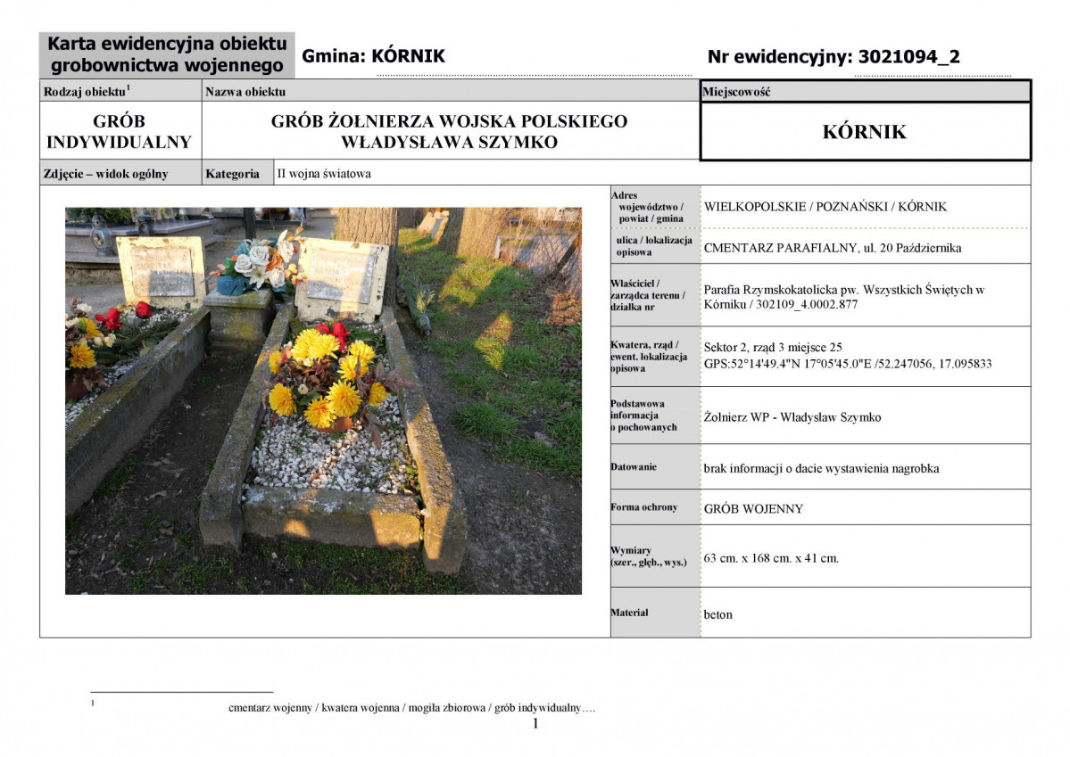 karta ewidencyjna, skan nr 1