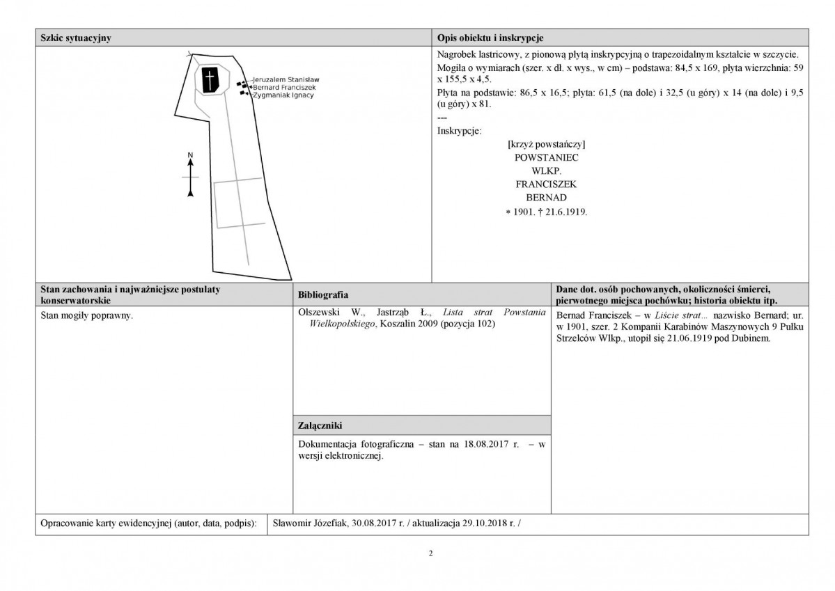 karta ewidencyjna, skan nr 2