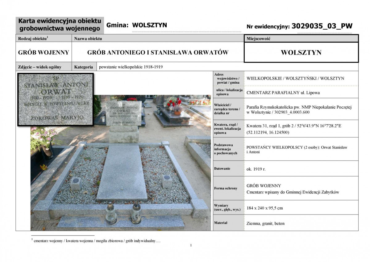 karta ewidencyjna, skan nr 1