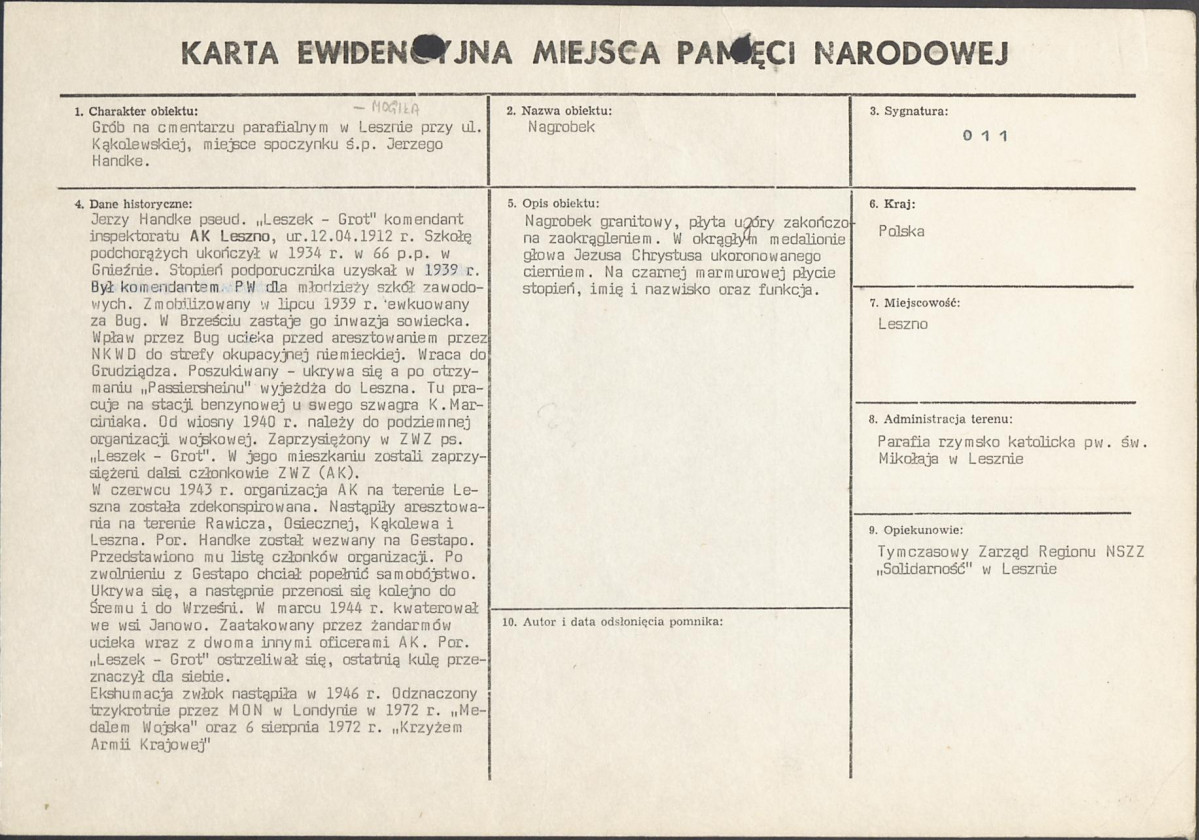 karta ewidencyjna, skan nr 1