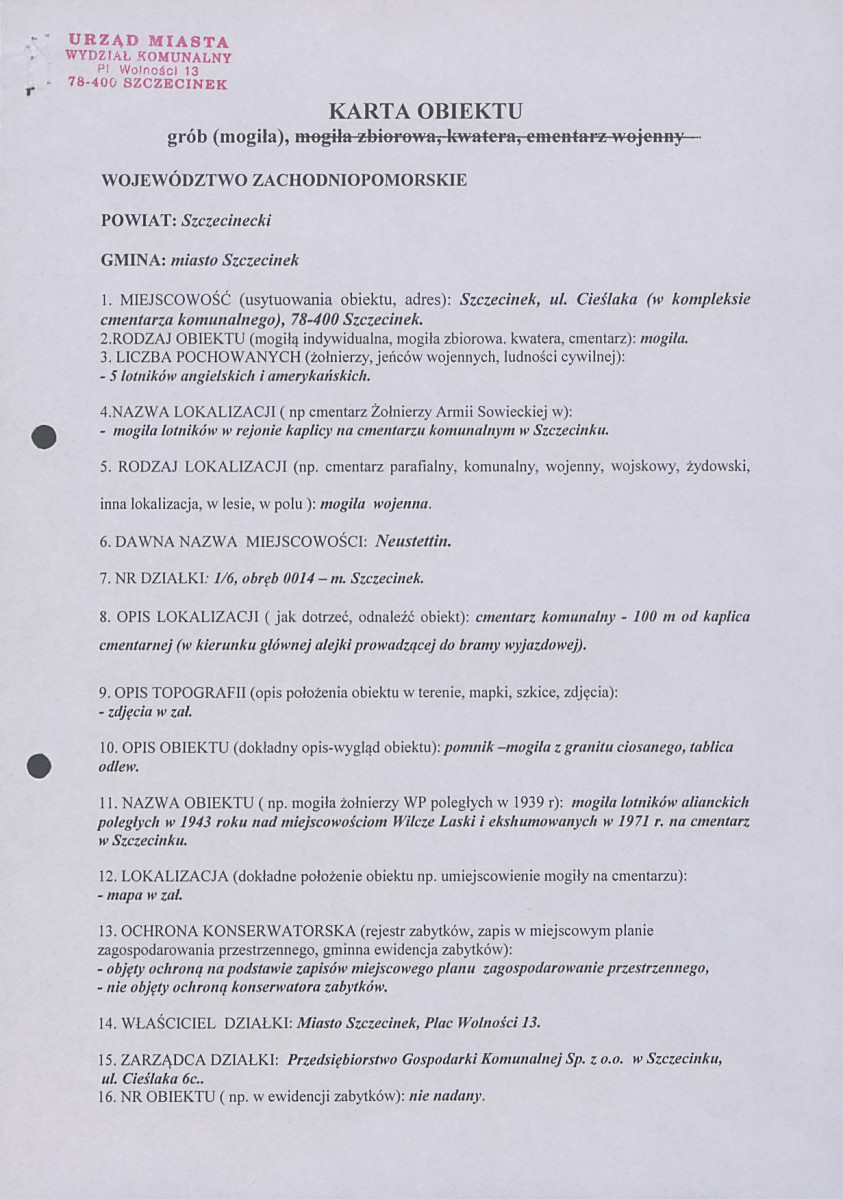 karta ewidencyjna, skan nr 1