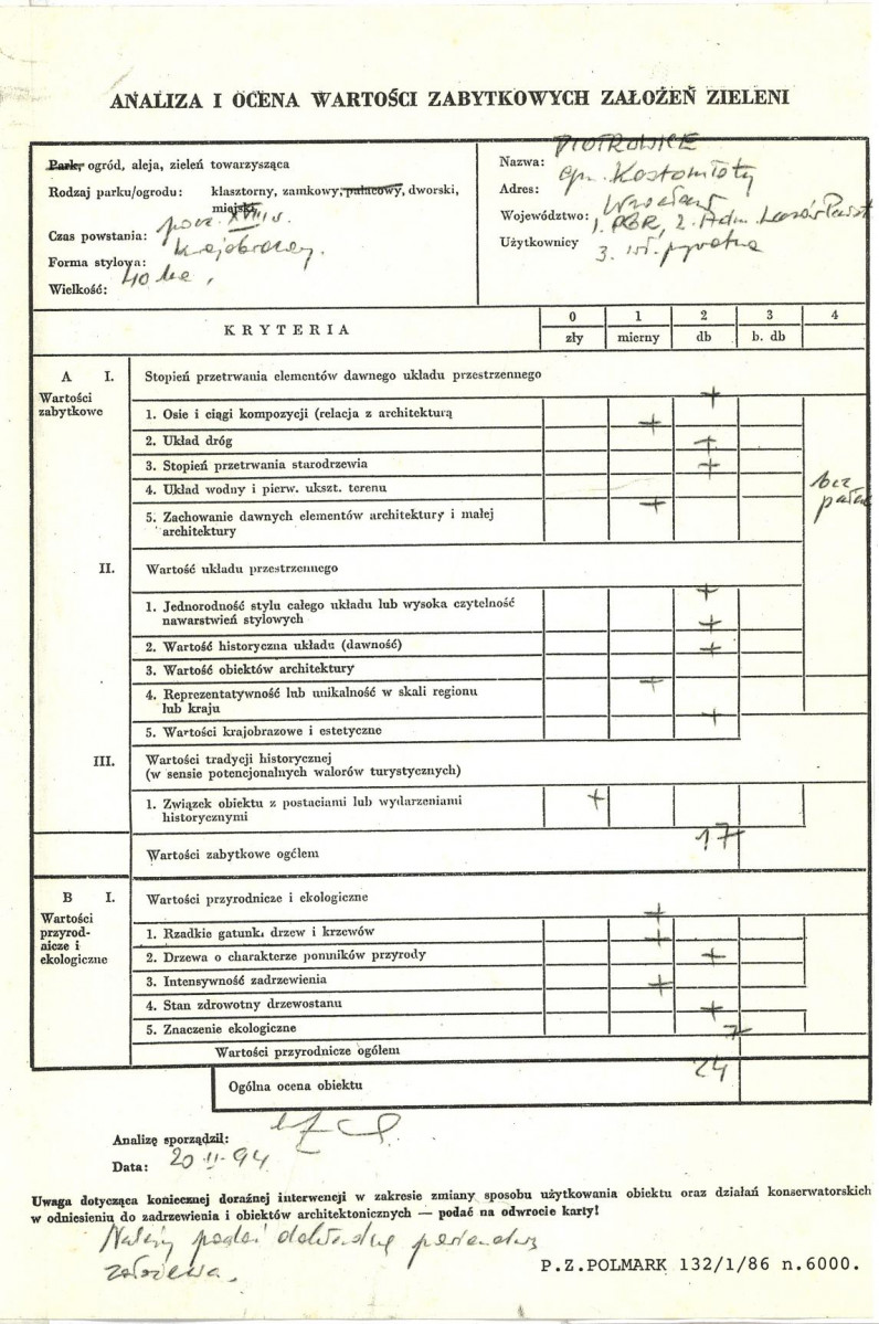Ewidencja parkowa, skan nr 2
