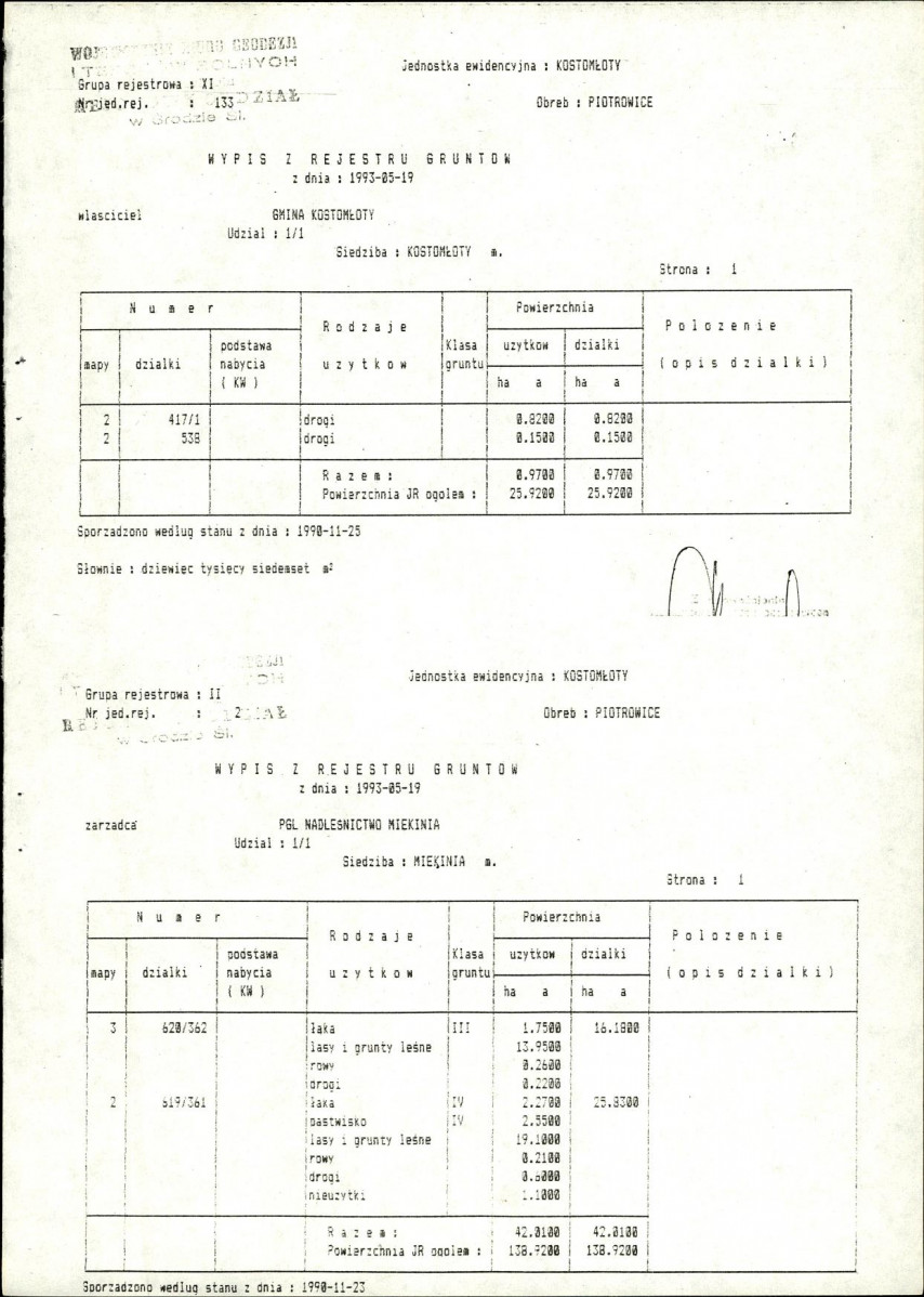 Ewidencja parkowa, skan nr 13