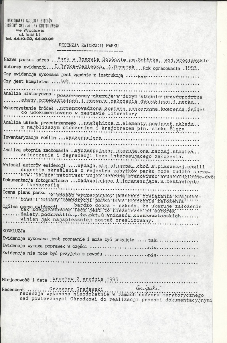 Ewidencja parkowa, skan nr 3